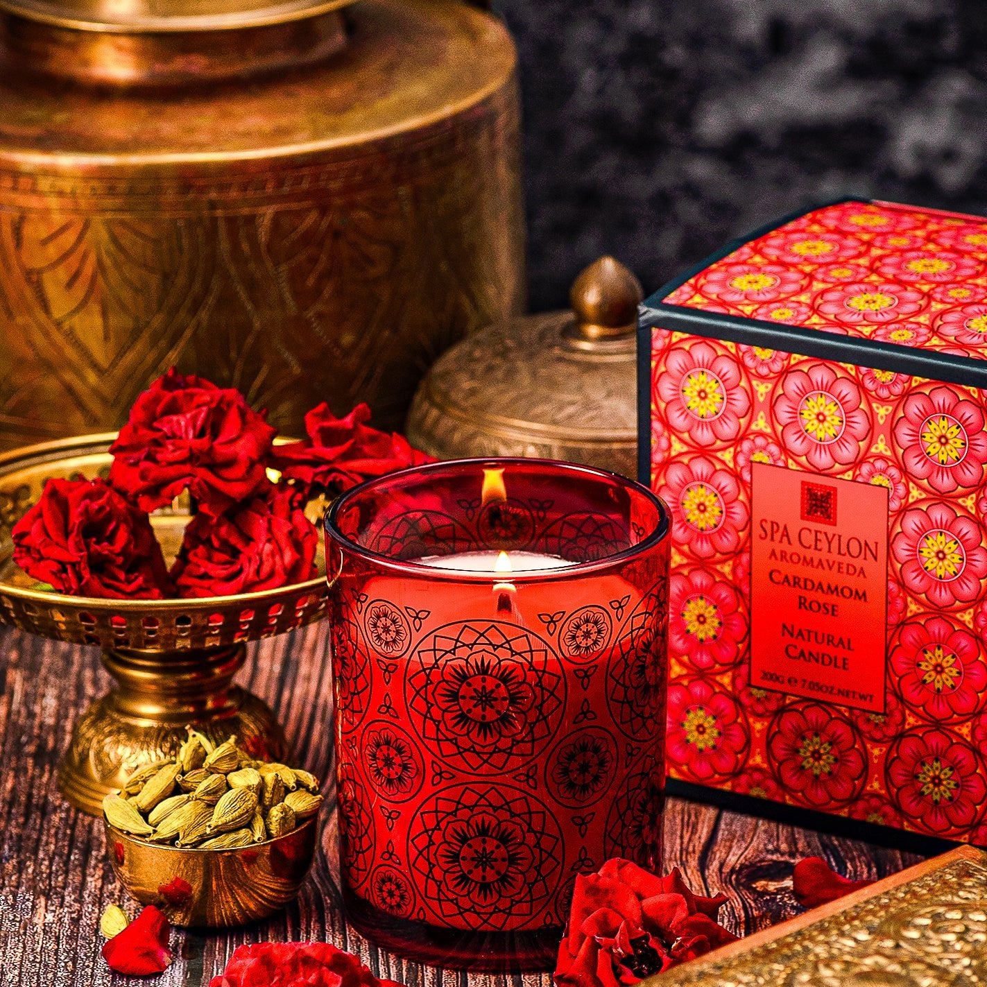 Cardamom Rose - Natural Candle - 200g - Image 3