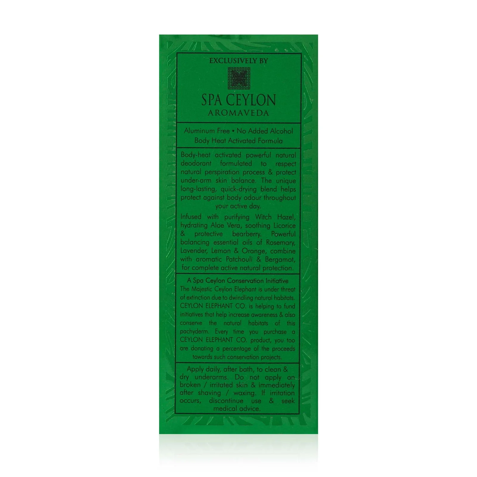 Forest Escape - Ceylon Elephant - Active Natural Deodorant For Men - 60ml - Image 3