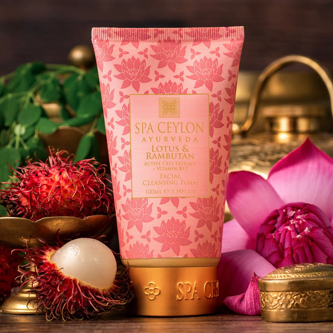 Lotus & Rambutan - Active Cell Extract + Vitamin B12 - Facial Cleansing Foam 100ml - Image 2