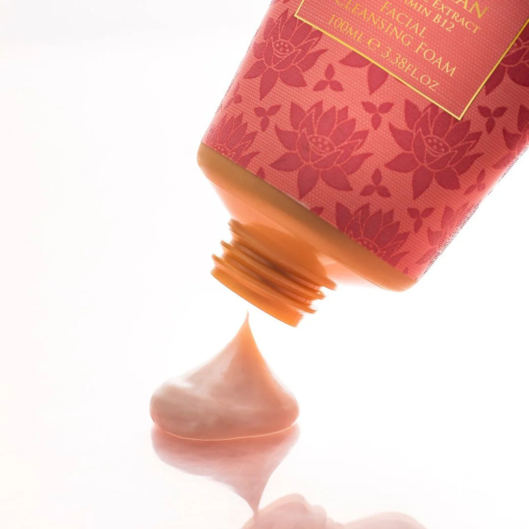 Lotus & Rambutan - Active Cell Extract + Vitamin B12 - Facial Cleansing Foam 100ml - Image 3