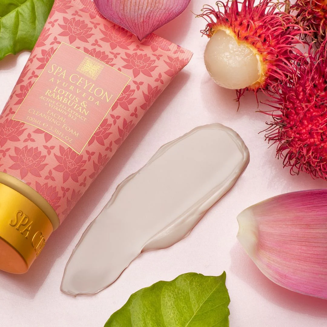 Lotus & Rambutan - Active Cell Extract + Vitamin B12 - Facial Cleansing Foam 100ml - Image 4