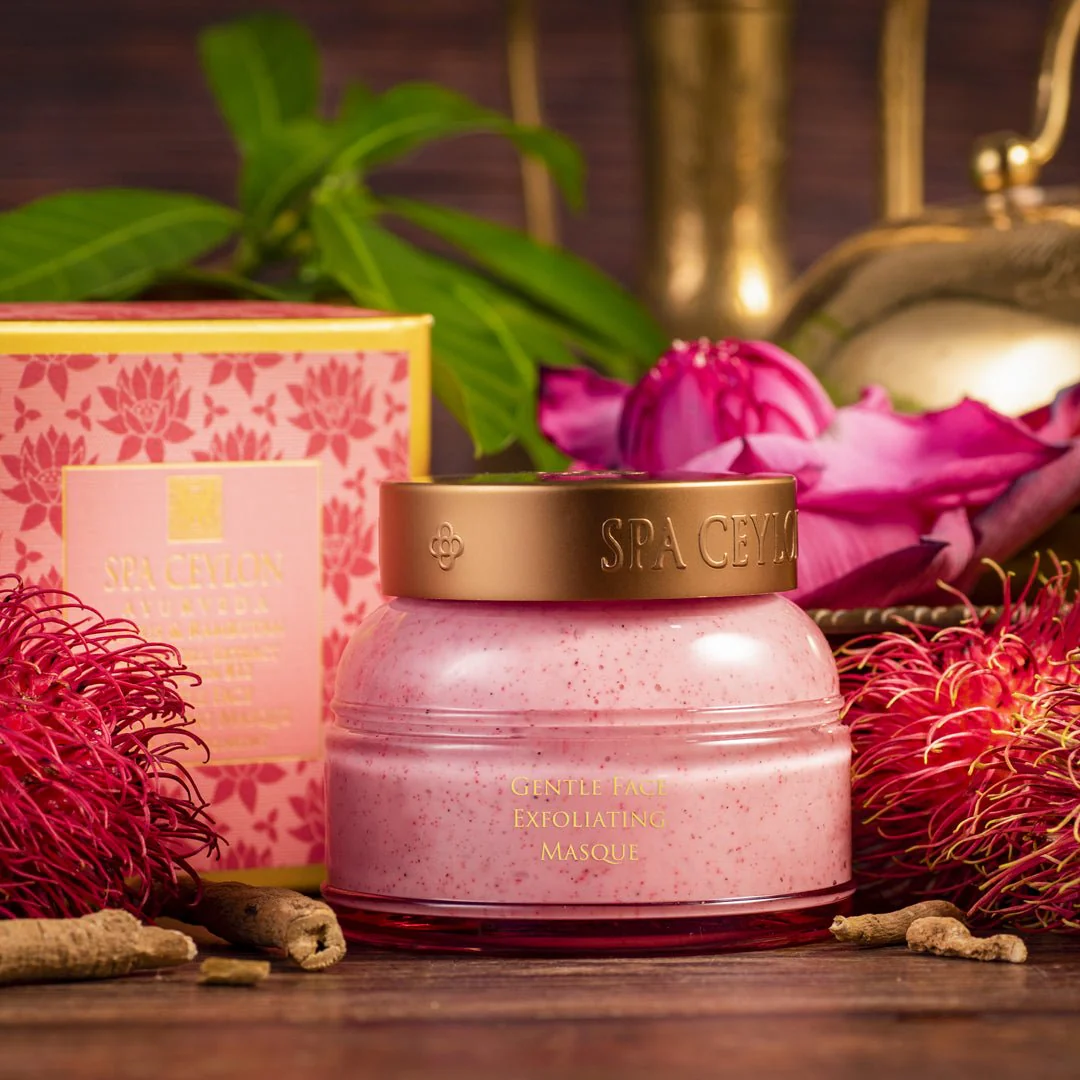 Lotus & Rambutan - Active Cell Extract + Vitamin B Plus Gentle Face Exfoliating Masque - 100g - Image 3